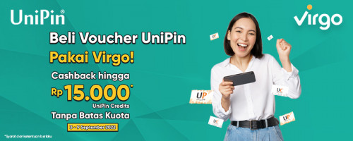 Cashback Hingga Rp 15.000 UniPin Credits Tanpa Batas Kuota di UniPin!